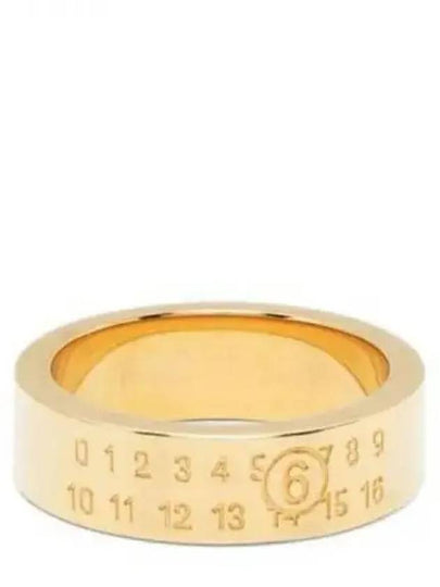 MM6 Margiela Numeric Logo Ring Polished Yellow Gold SM6UQ0057P6469950 - MAISON MARGIELA - BALAAN 1