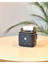 Classic Small Chain Grained Calfskin Gold Metal Cosmetic Case Mini Bag Black - CHANEL - BALAAN 3