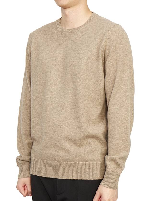 Men's Crew Neck Cashmere Knit Top Beige - DRUMOHR - BALAAN 3