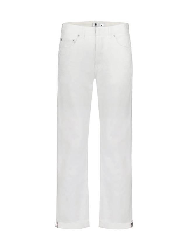 Women's Boyfriend Straight Jeans White - DIOR - BALAAN 1