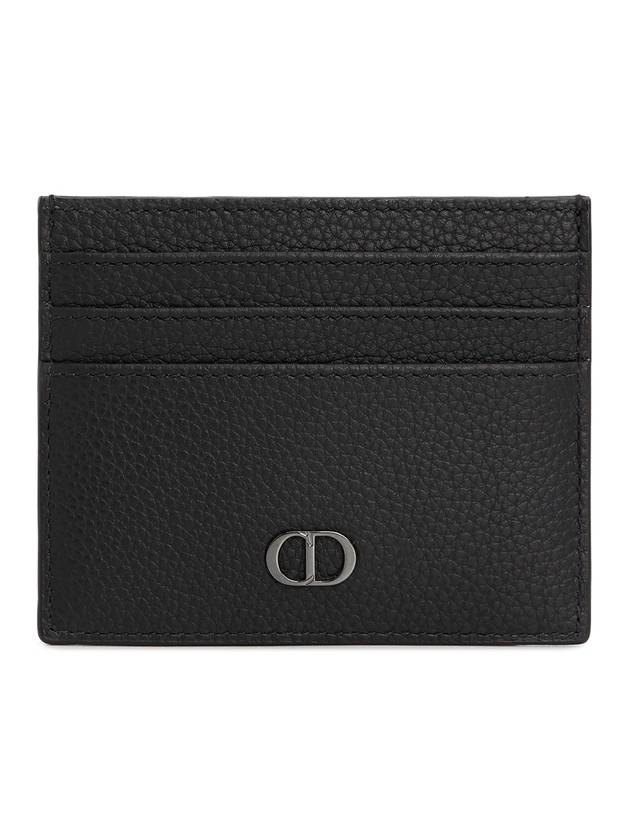 Grain Leather CD Icon Card Wallet Black - DIOR - BALAAN 1