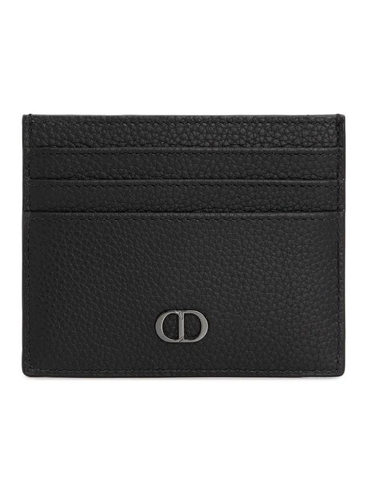 CD Icon Grained Calfskin Card Wallet Black - DIOR - BALAAN 1