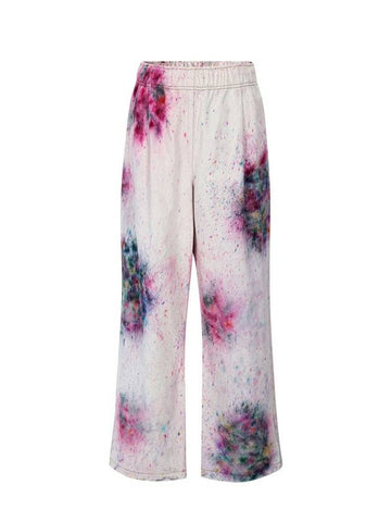 Hand Spray Dyed Cotton Wide Pants White - CONECTX - BALAAN 1