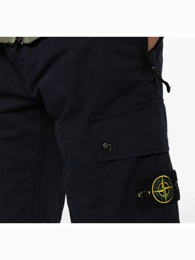 Wappen Cargo Bermuda Shorts Navy - STONE ISLAND - BALAAN 6