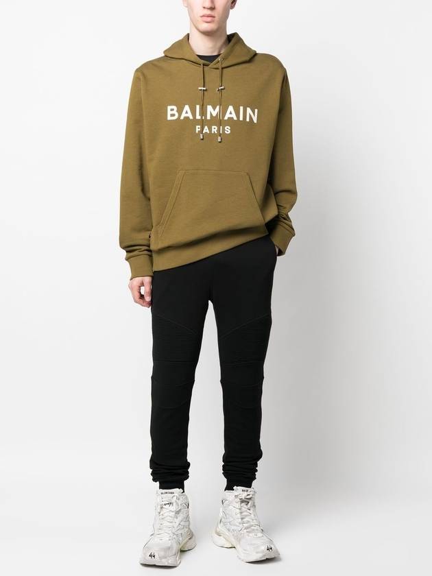 logo print drawstring hoodie AH1JR002BB65 - BALMAIN - BALAAN 3