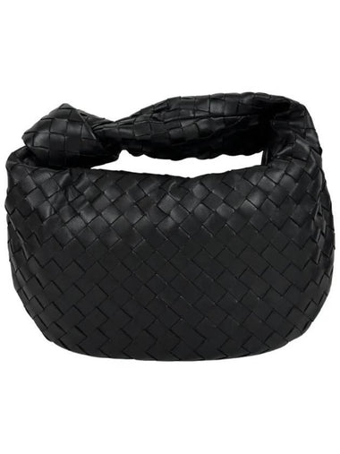 Teen Jodie Intrecciato Leather Tote Bag Black - BOTTEGA VENETA - BALAAN 1