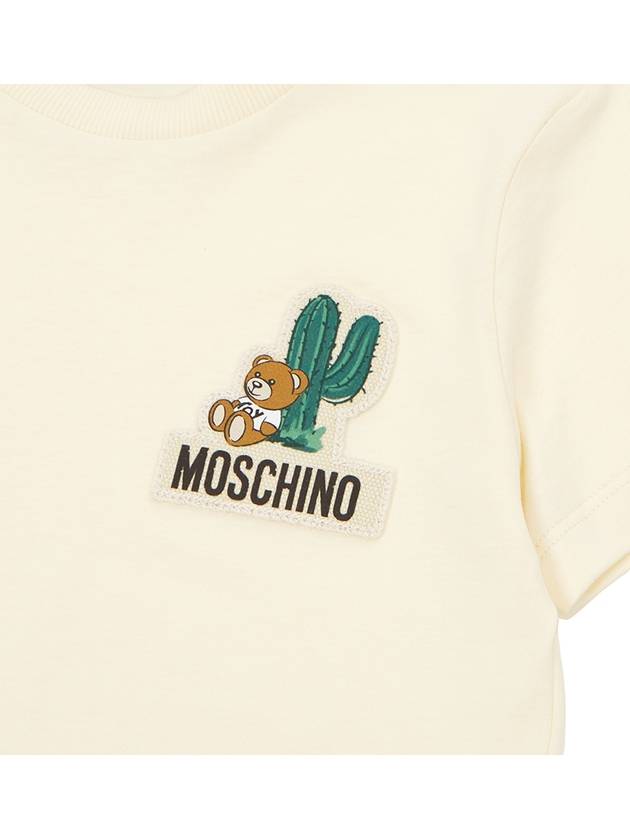 Kids short sleeved T shirt H8M03U LAA24 20059 Adults can wear - MOSCHINO - BALAAN 4