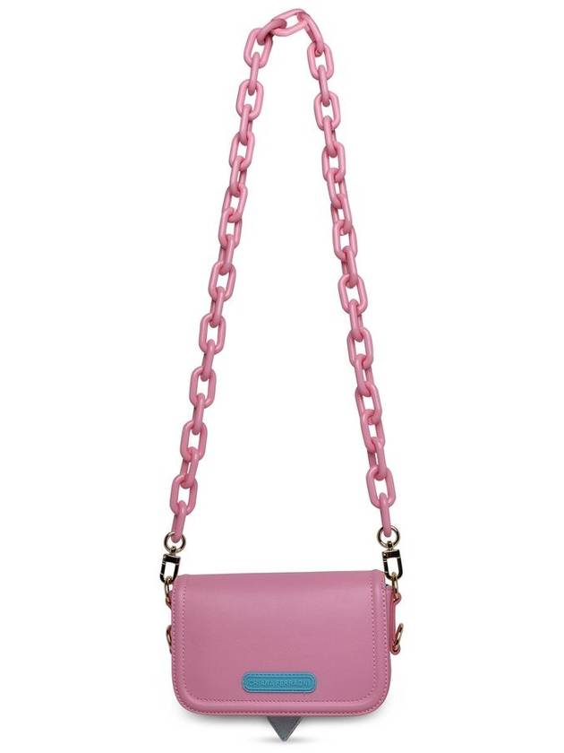 Chiara Ferragni Pink Faux Leather Eyelike Shoulder Bag - CHIARA FERRAGNI - BALAAN 3