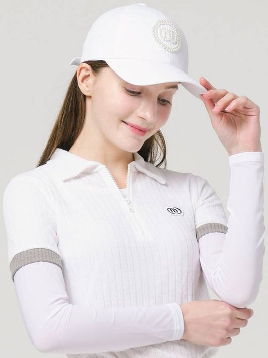 Golf Pearl Circle Logo Decoration Hard Type White Ball Cap DO9232CA77-4 - DOYOUKNOWMC GOLF WEAR - BALAAN 2