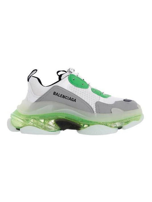 Triple S Clear Sole Low Top Sneakers Green - BALENCIAGA - BALAAN.