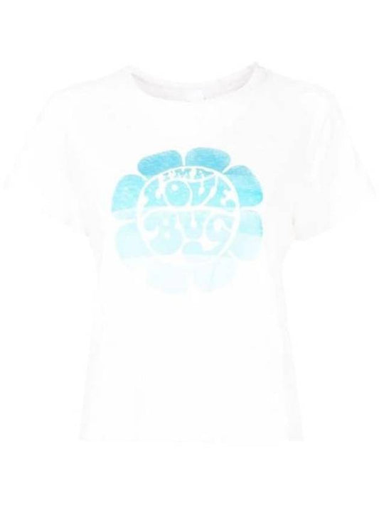 Logo Print Cotton Short Sleeve T-Shirt White - RE/DONE - BALAAN 1