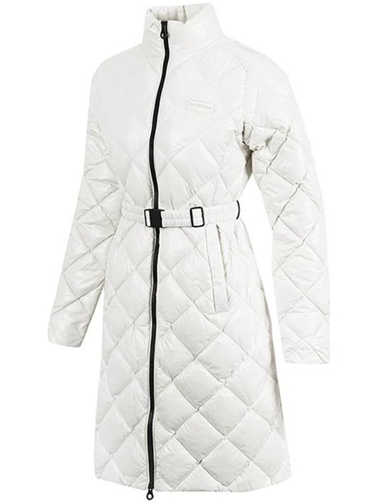 Women s Nosadella Diamond Quilted Heavy Long Down Jacket VDDJ95535 BGL - DUVETICA - BALAAN 1