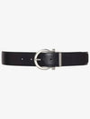 Ferragamo Reversible Adjustable Gancini Belt Black Hickory 679781 675140 - SALVATORE FERRAGAMO - BALAAN 1