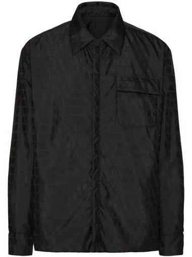 V Monogram Reversible Nylon Jacket Black - VALENTINO - BALAAN 1