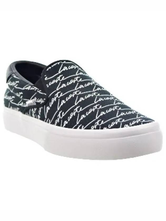 Jump Serve Canvas Slip-Ons Black - LACOSTE - BALAAN 2