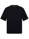 DG Logo Cotton Short Sleeve T-Shirt Black - DOLCE&GABBANA - BALAAN 1