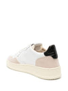 Medalist Leather Suede Black Tab Low Top Sneakers White - AUTRY - BALAAN 3