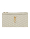 Monogram Quilted Clutch Bag Blanc Vintage - SAINT LAURENT - BALAAN 1