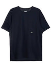 Small Logo Pocket Cotton Short Sleeve T-Shirt Total Eclipse - CP COMPANY - BALAAN 10