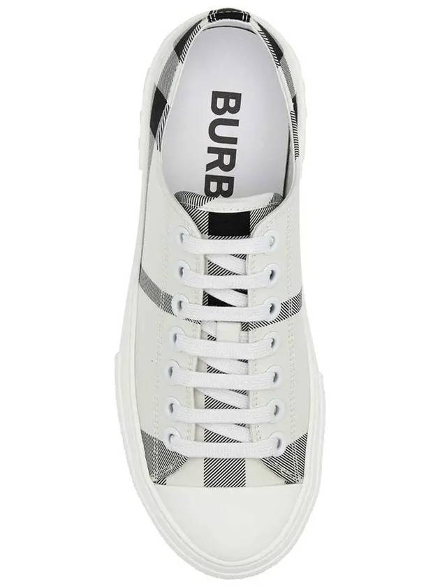 Check Cotton Low Top Sneakers Black White - BURBERRY - BALAAN 3