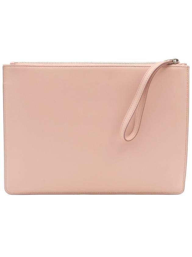 Ferragamo baby pink calfskin silver bara bow hand strap clutch 22 D547 - SALVATORE FERRAGAMO - BALAAN 3