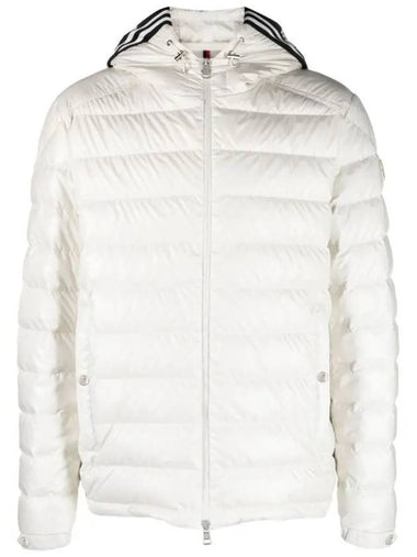 CORNOUR Corner Logo Patch Down Hooded Padded White Men s Jacket 1A00003 595ZJ 034 - MONCLER - BALAAN 1