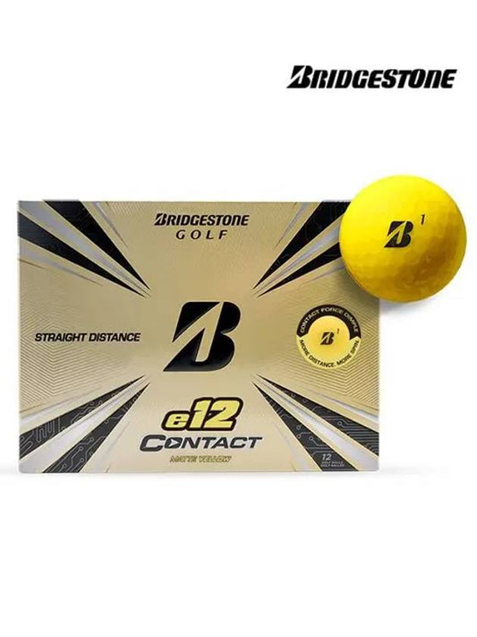 e12 Contact B Matte Yellow Golf Ball 3 Piece 12 Balls - BRIDGESTONE - BALAAN 1