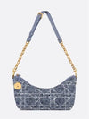 Chain Hobo Bag Blue Cannage Tweed S3202UMFY M52I - DIOR - BALAAN 4