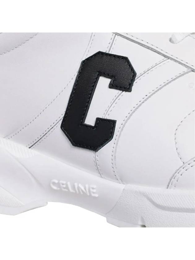 Runner CR02 Calfskin Lace-Up Low Top Sneakers White - CELINE - BALAAN 4