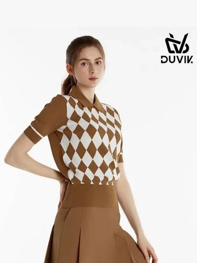 Argyle Pattern Collar Knit Sweater DE2WSW223CM - DUVIK - BALAAN 2