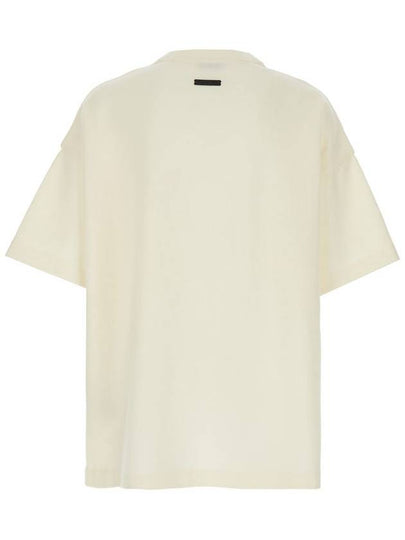 Beige T-Shirt With Patch Logo On The Back In Cotton Man - FEAR OF GOD - BALAAN 2