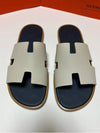 Hermes Izmir Sandal Epsom Blanc De Paris Bleu Celeste - HERMES - BALAAN 3