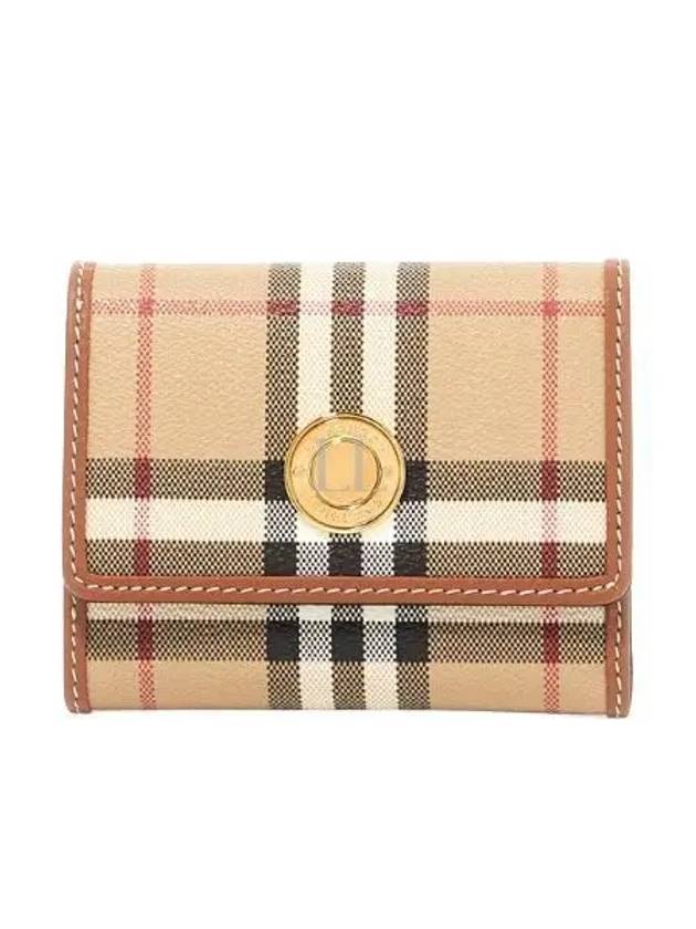 Check Half Wallet Beige - BURBERRY - BALAAN 2