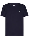 Logo Patch Crew Neck Cotton Short Sleeve T-Shirt Navy - CP COMPANY - BALAAN 6