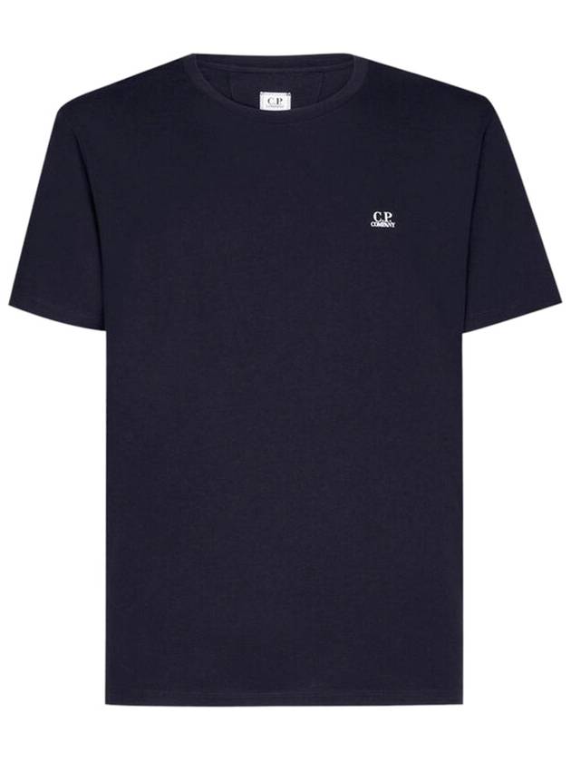 Logo Patch Crew Neck Cotton Short Sleeve T-Shirt Navy - CP COMPANY - BALAAN 6