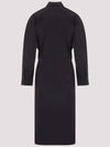 Straight Collar Twisted Midi Dress Navy - LEMAIRE - BALAAN 3