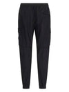 Stretch Cotton Tela Paracadute Cargo Straight Pants Black - STONE ISLAND - BALAAN 4