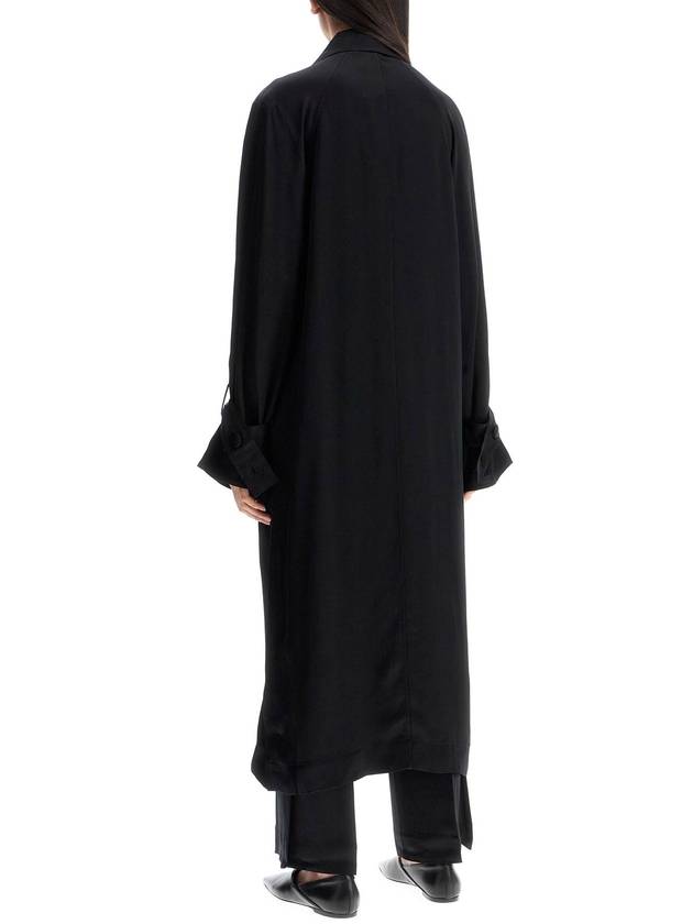 black satin viscose trench dress - TOTEME - BALAAN 3