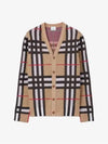 Check Technical Cotton Blend Cardigan Archive Beige - BURBERRY - BALAAN 3