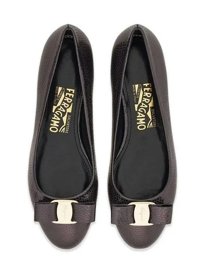 Barina Ballerina Flat Brown - SALVATORE FERRAGAMO - BALAAN 2