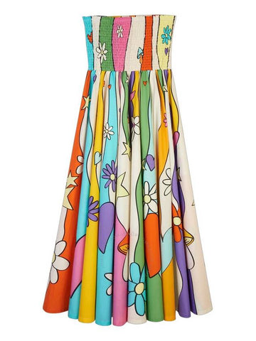 Mira Mikati Ladies Multi Rainbow Ray Printed Dress, Brand Size 34 (US Size 2) - MIRA MIKATI - BALAAN 1