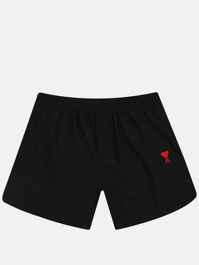 Heart Logo Swim Shorts Black - AMI - BALAAN 2