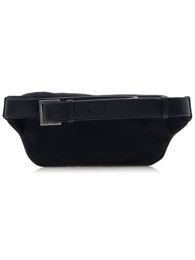 Cassandre Classic Canvas Leather Belt Bag Black - SAINT LAURENT - BALAAN 4