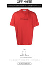 Pascal Painting Over Short Sleeve T-Shirt Red - OFF WHITE - BALAAN 3