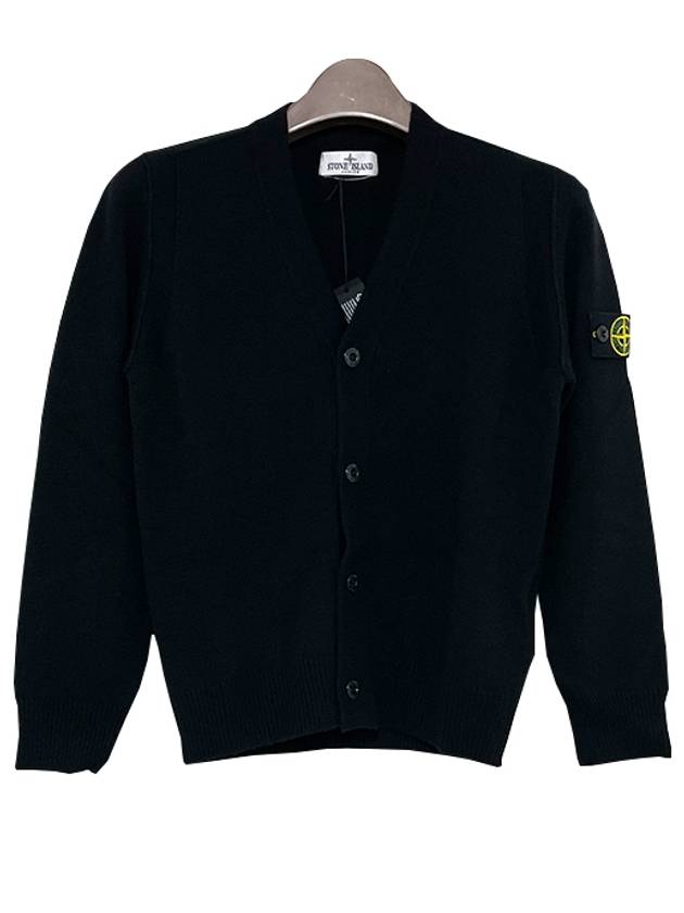 Kids Waffen Patch V Neck Cardigan 6 8 Black 7916501Z1 V0029 - STONE ISLAND - BALAAN 2