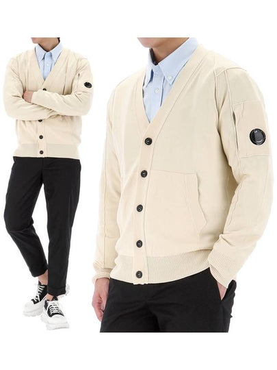 Lens Cotton Cardigan Beige - CP COMPANY - BALAAN 2