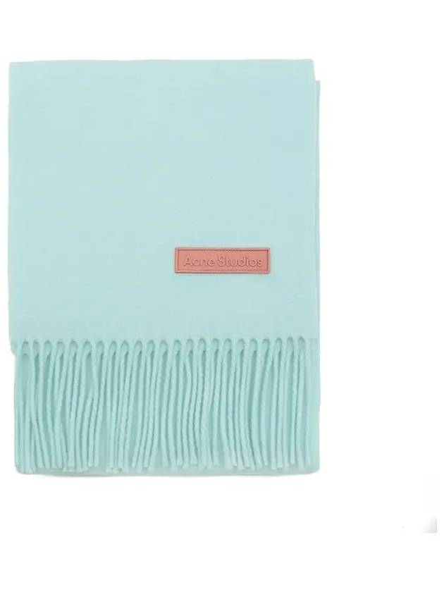 Fringe Wool Scarf Pastel Light Blue - ACNE STUDIOS - BALAAN 3