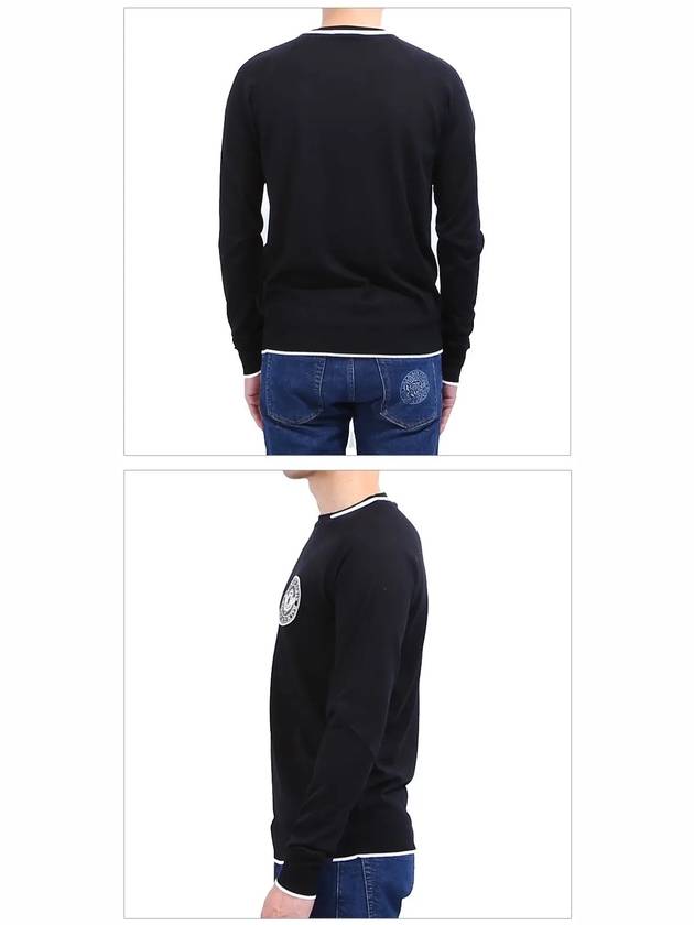 Embroidered Logo Knit Top Black - BALMAIN - BALAAN 4