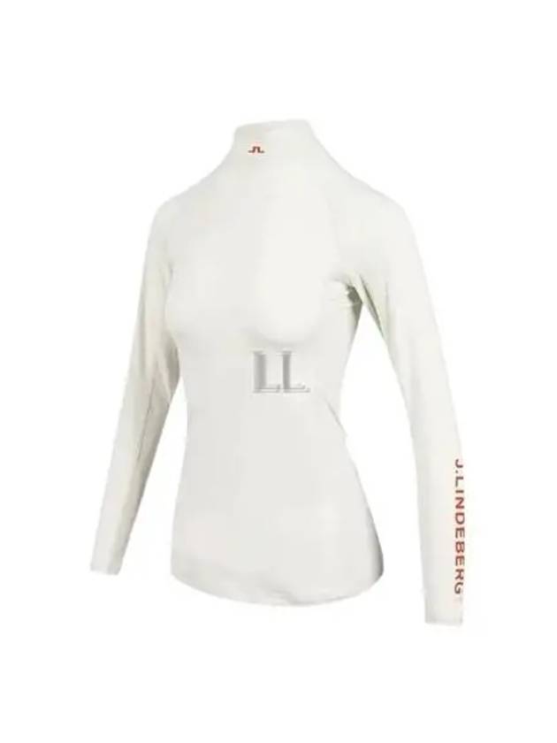 Asa Logo Print Long Sleeve T-Shirt Almond Milk - J.LINDEBERG - BALAAN 2