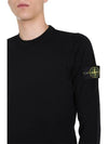 Light Wool Crewneck Knit Top Black - STONE ISLAND - BALAAN 4